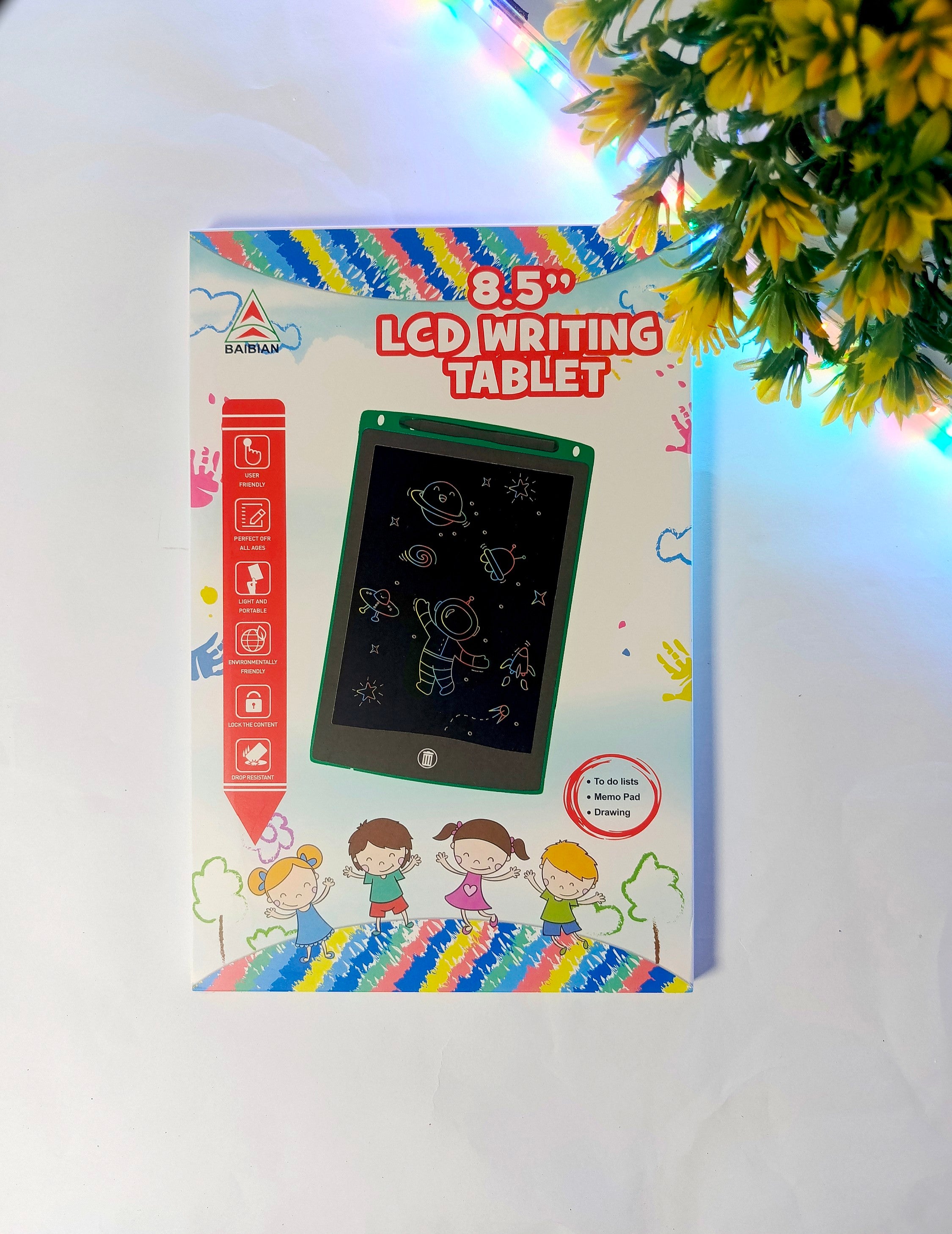 LCD Writing & Drawing Tablet 8.5 Inch for Kids – Portable Erasable Screen Board