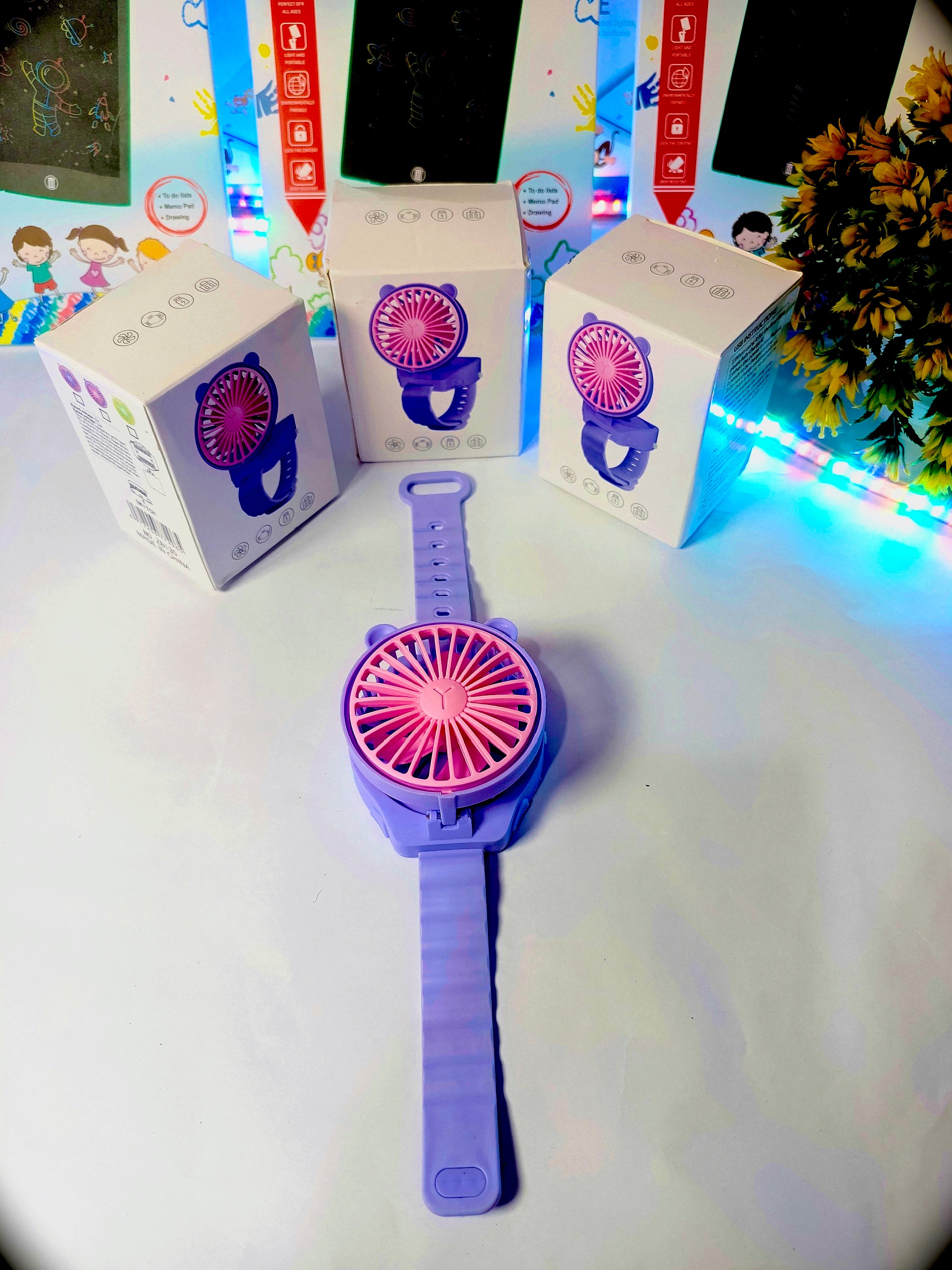Mini Wrist Fan Watch for Kids & Students – Portable Cooling Fan with Fun Design