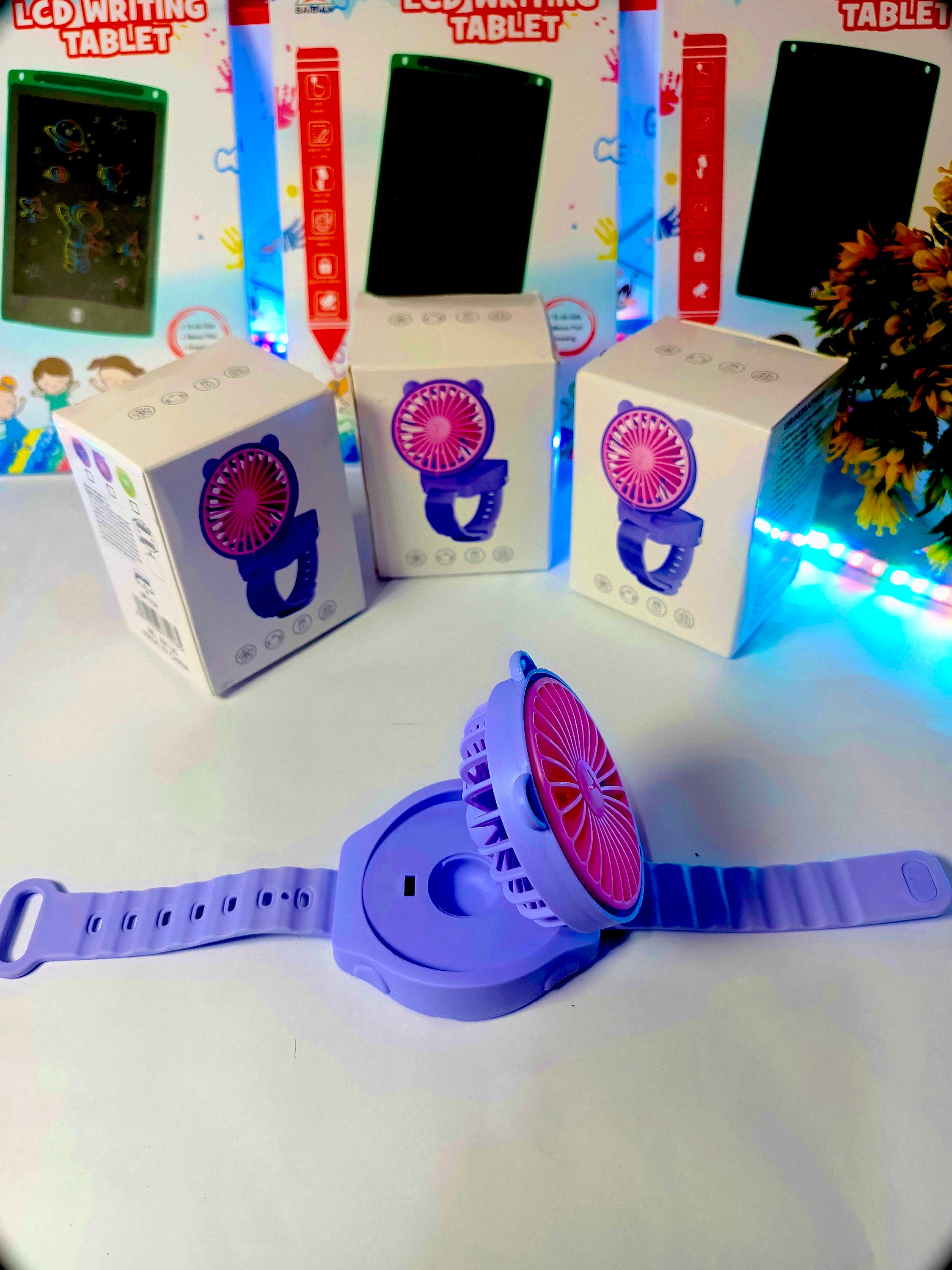 Mini Wrist Fan Watch for Kids & Students – Portable Cooling Fan with Fun Design