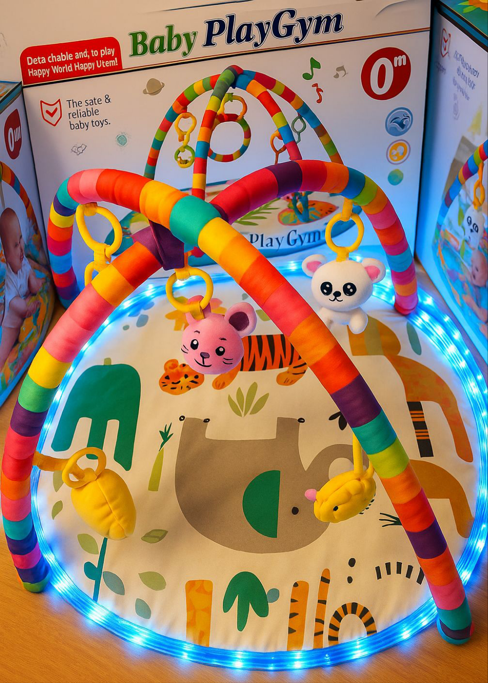 Baby Play Gym Mat with Hanging Toys – Soft & Interactive Activity Playmat for Kids