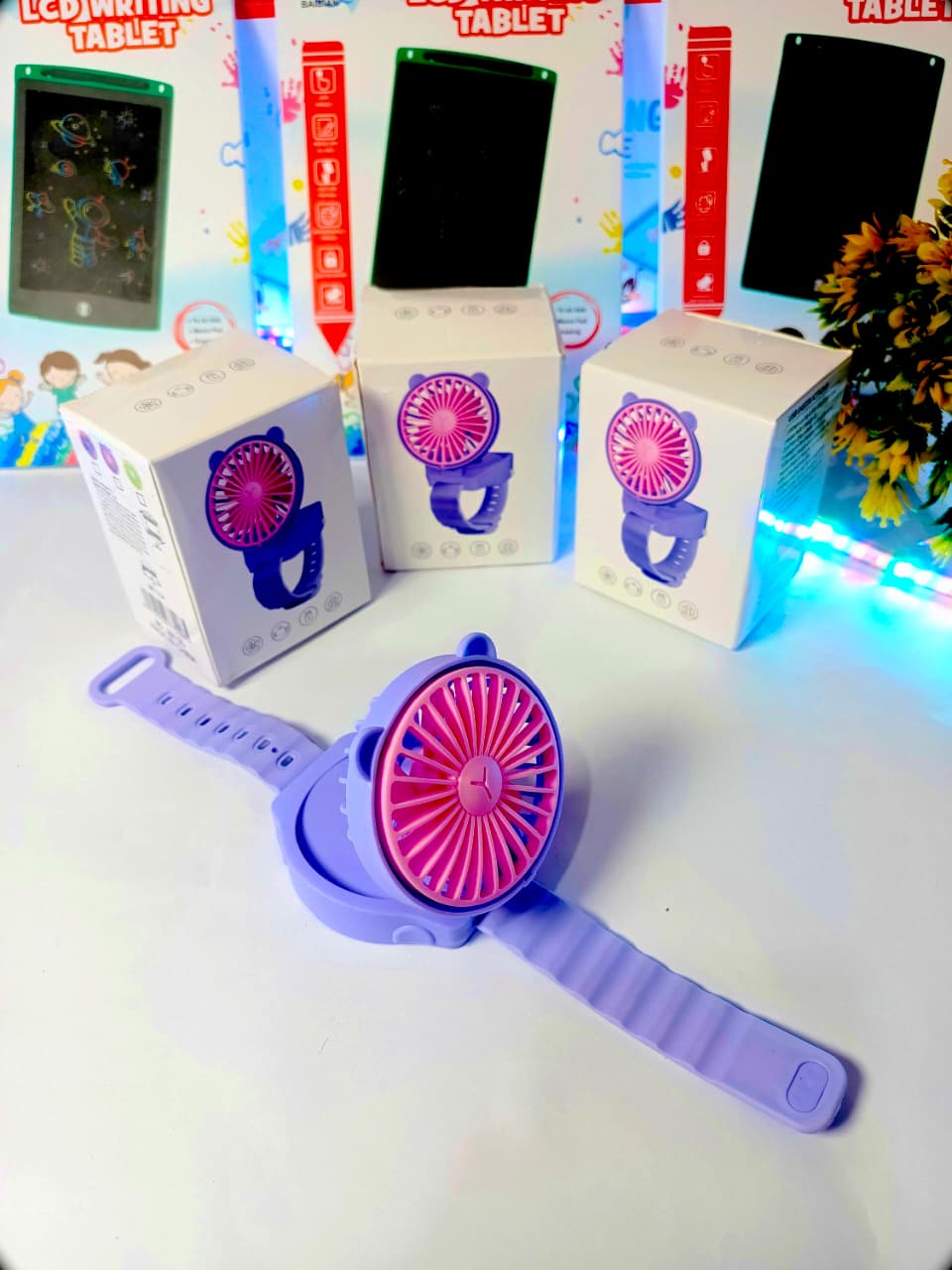 Mini Wrist Fan Watch for Kids & Students – Portable Cooling Fan with Fun Design