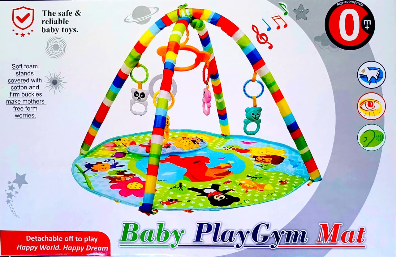 Baby Play Gym Mat with Hanging Toys – Soft & Interactive Activity Playmat for Kids