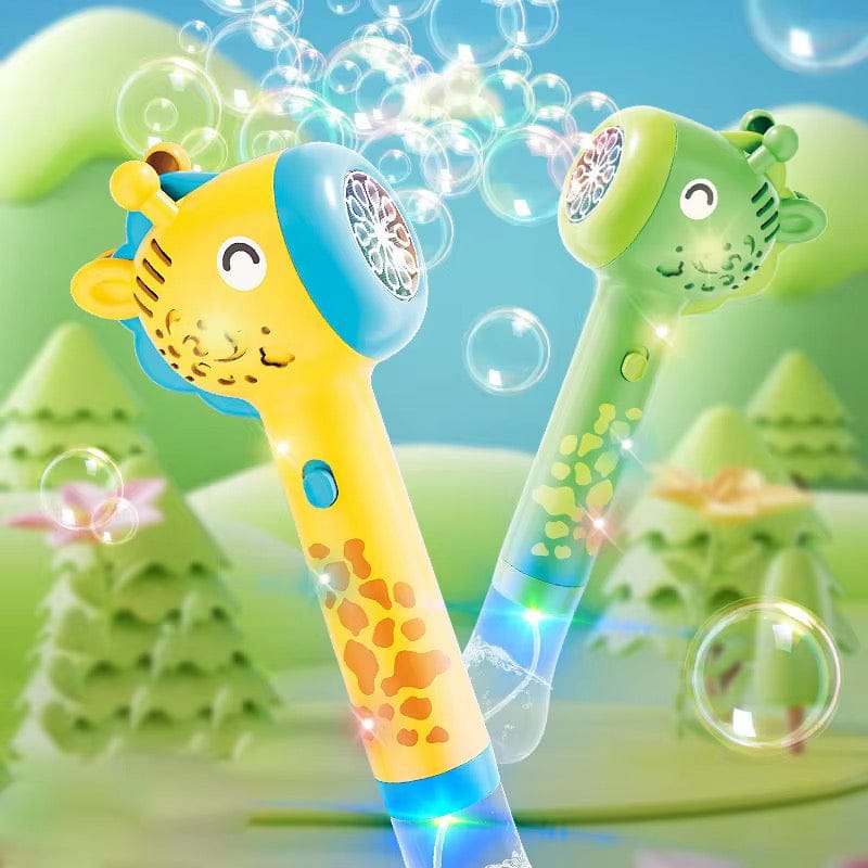 Giraffe Bubble Gun Machine for Kids – Cute Design with Free Bubble Water Bottle