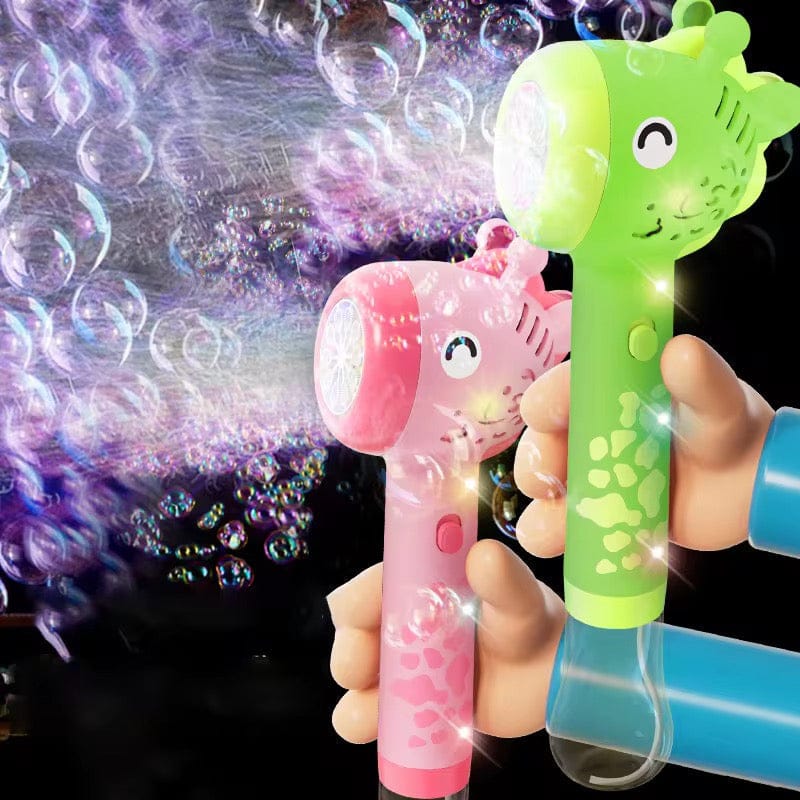 Giraffe Bubble Gun Machine for Kids – Cute Design with Free Bubble Water Bottle