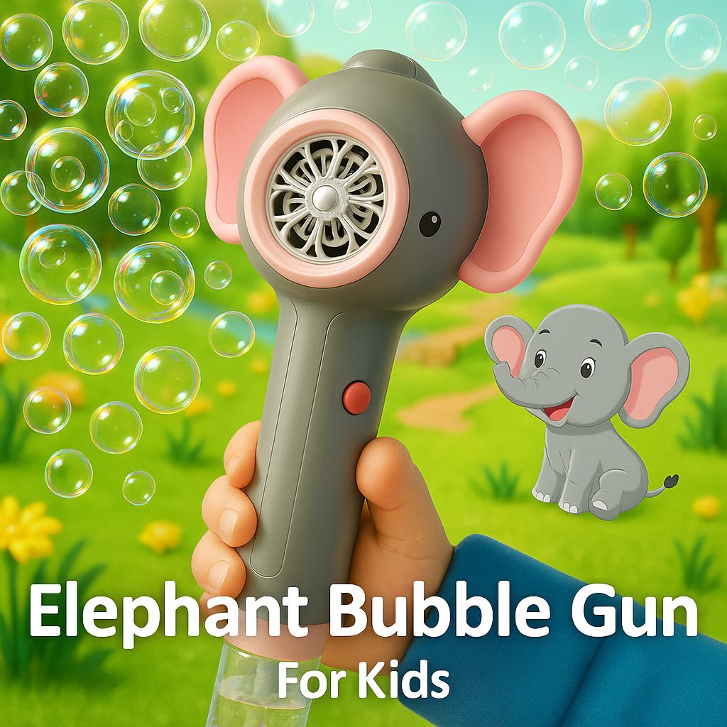 Giraffe Bubble Gun Machine for Kids – Cute Design with Free Bubble Water Bottle