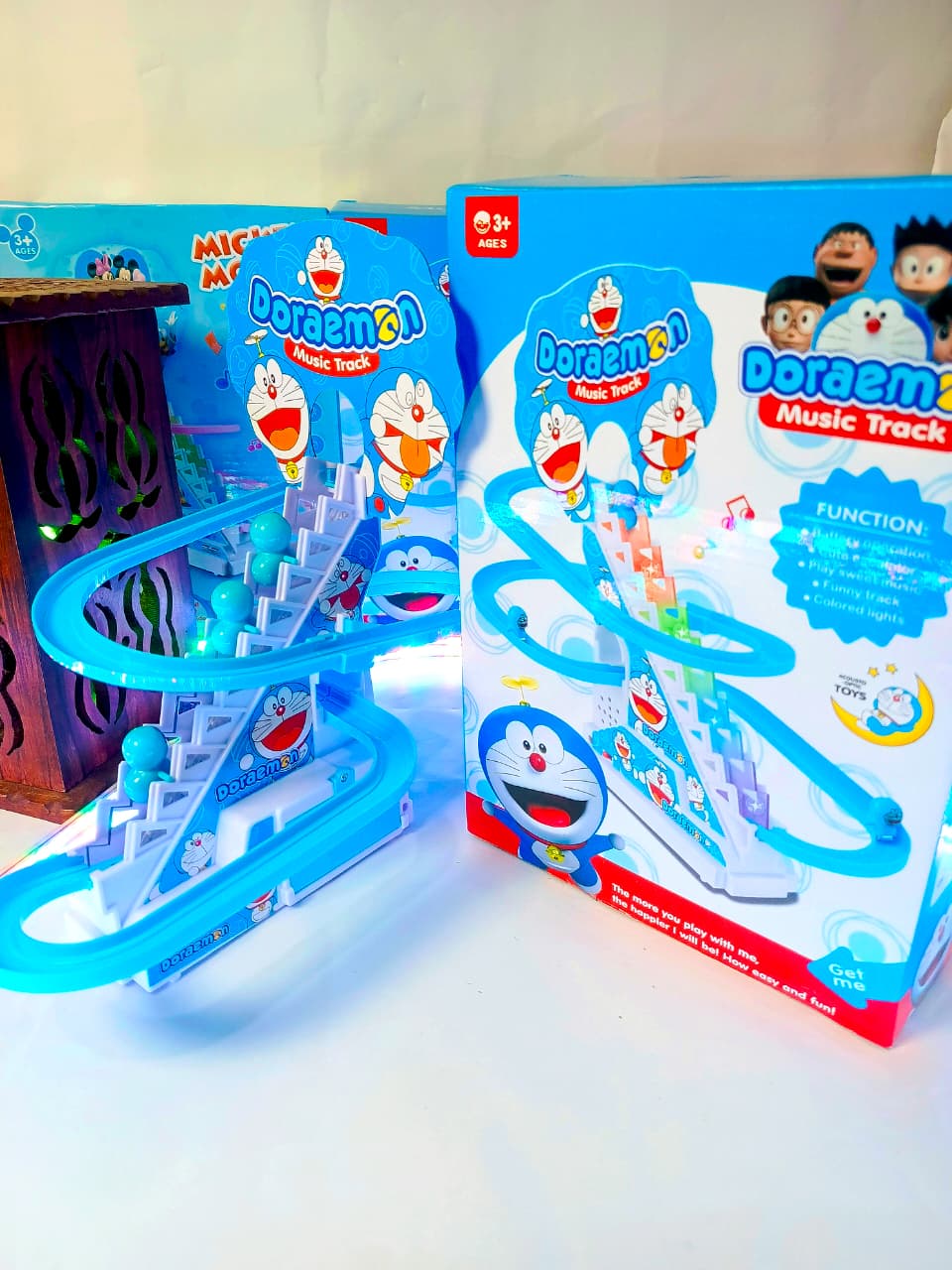Doraemon Climbing Stairs Track Toy for Kids – With Light & Music