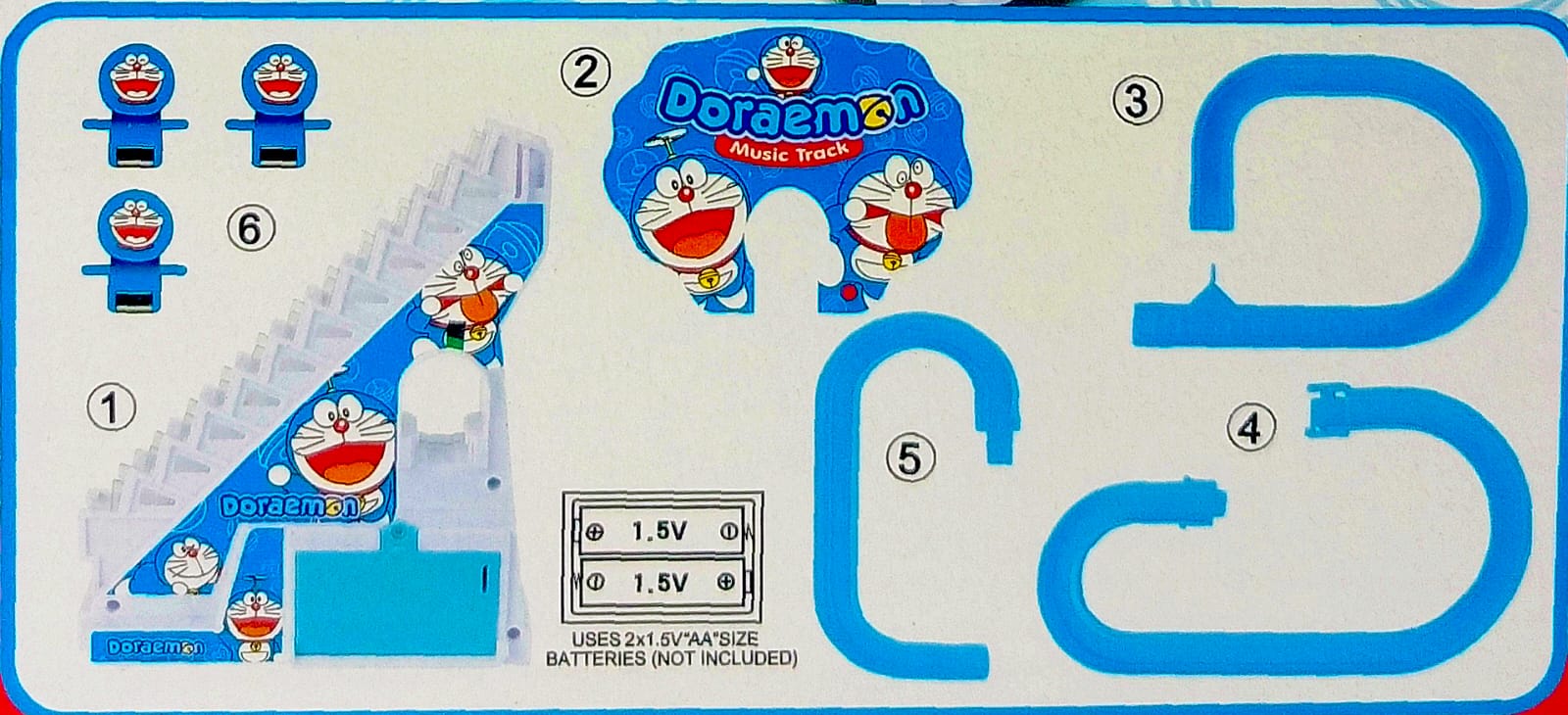 Doraemon Climbing Stairs Track Toy for Kids – With Light & Music