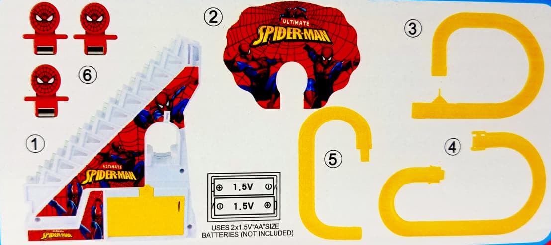 Spiderman Climbing Stairs Track Toy for Kids – With Light & Music