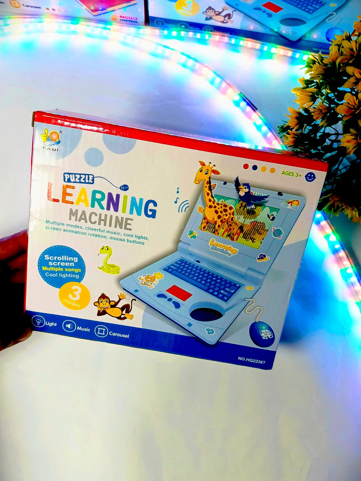 Learning Laptop Machine for Kids – Educational Toy with Light & Music