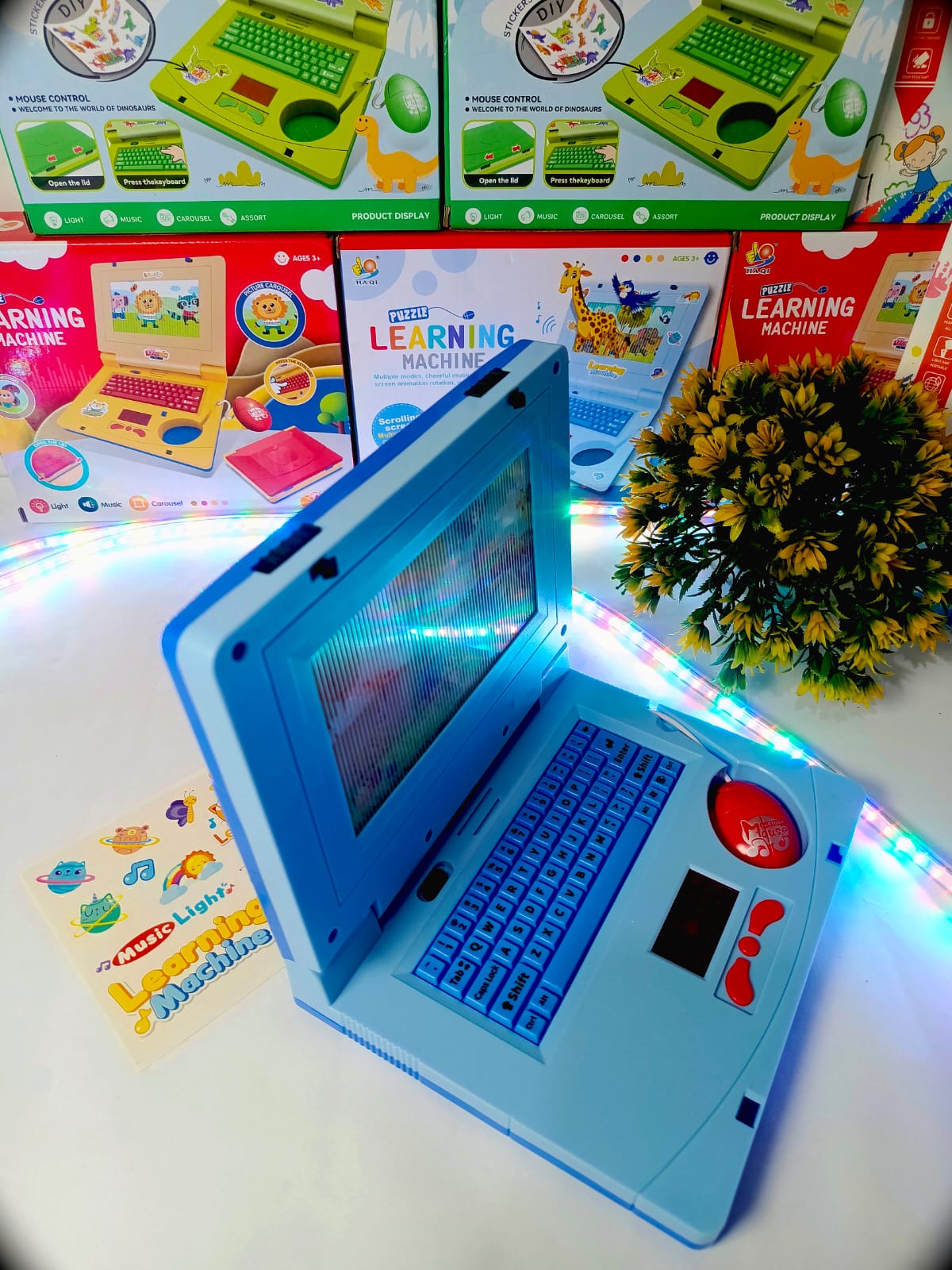 Learning Laptop Machine for Kids – Educational Toy with Light & Music