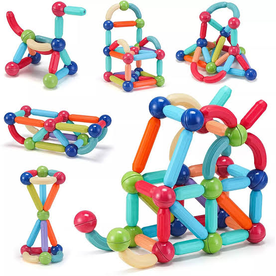Magnetic Building Sticks & Blocks Toy Set – 25 Pieces Creative Learning Kit for Kids