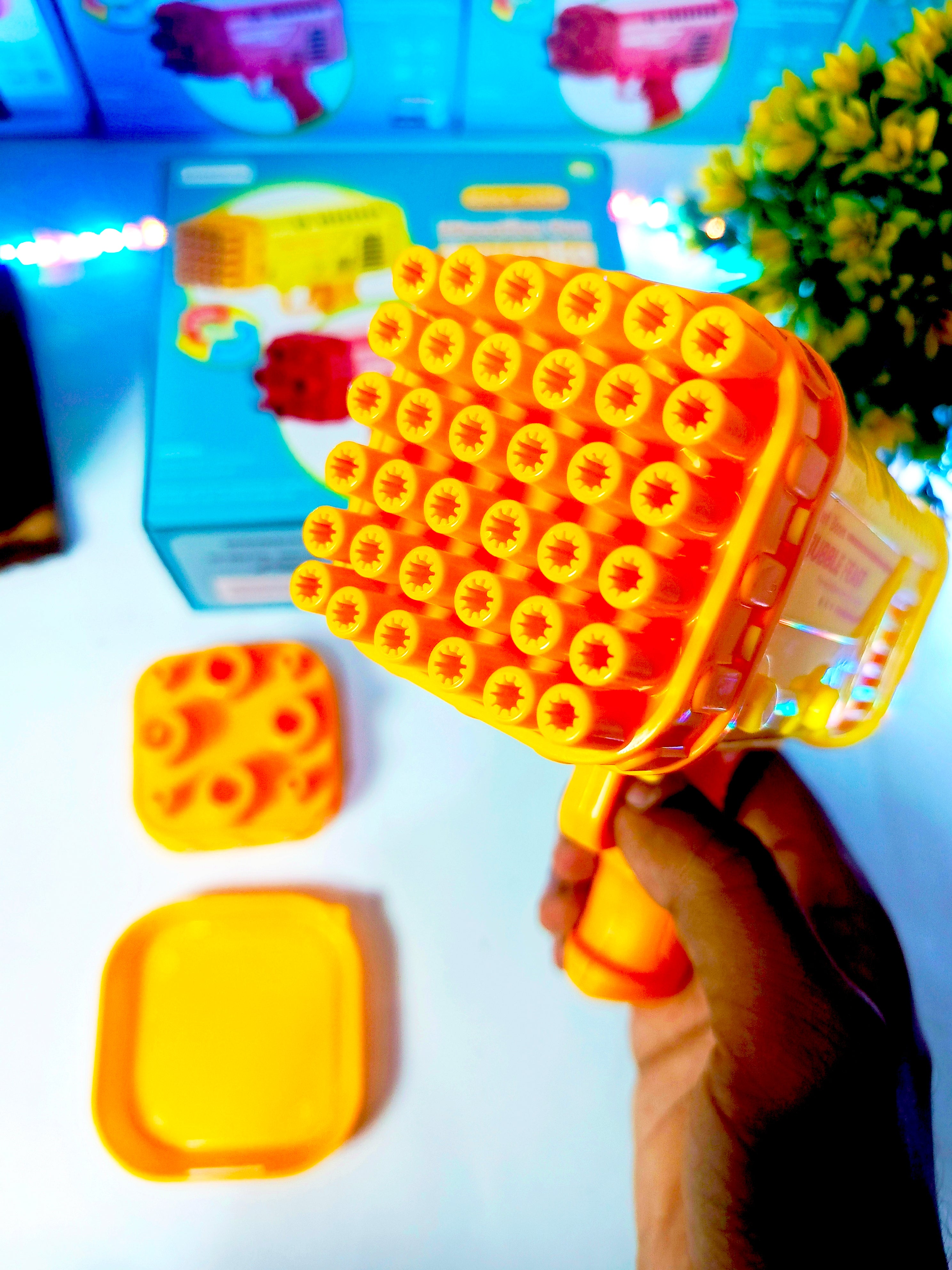 Bazooka Bubble Gun Machine for Kids – With Free Bubble Water Bottle